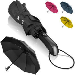 Стійкий до вітру парасолька STYNGARD TRONDHEIM (Чорний) - автоматичний, з тефлоновим покриттям, витримує 140 км/год