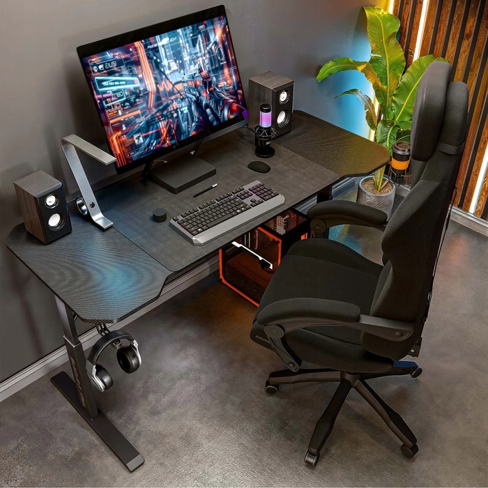 Ігрове крісло Trex E-Sports TX-110GC ACREE, тканина, чорне