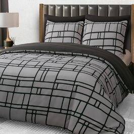 Комплект постільної білизни Pamposh 135x200 (4 шт.) - 2 наволочки 80x80, 2 наволочки 135x200, мікрофібра, сірий, сертифікат ÖKO-TEX
