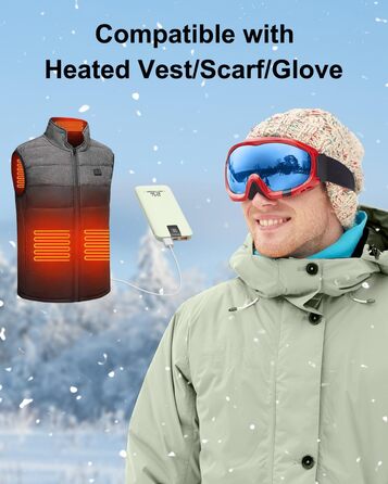 Powerbank 10000mAh 22.5W з LCD-дисплеєм: Швидка зарядка, 3 виходи, 2 входи, USB-C, для смартфонів та планшетів (зелений)