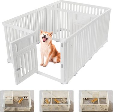 Клітка-вигул для цуценят та собак CEIEVER, 186x126x75 см, біла