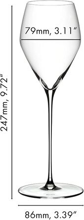 RIEDEL Veloce Champagne Glass Set, 2-Piece, Clear Crystal Glass, Premium Machine-Made