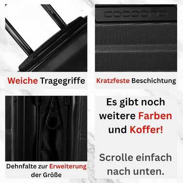 Валіза Cocoono Hartschalenkoffer велика ємністю 95-104 л з 8 колесами, поворот на 360°, ABS-пластик, TSA-замок, телескопічна ручка, сірий колір