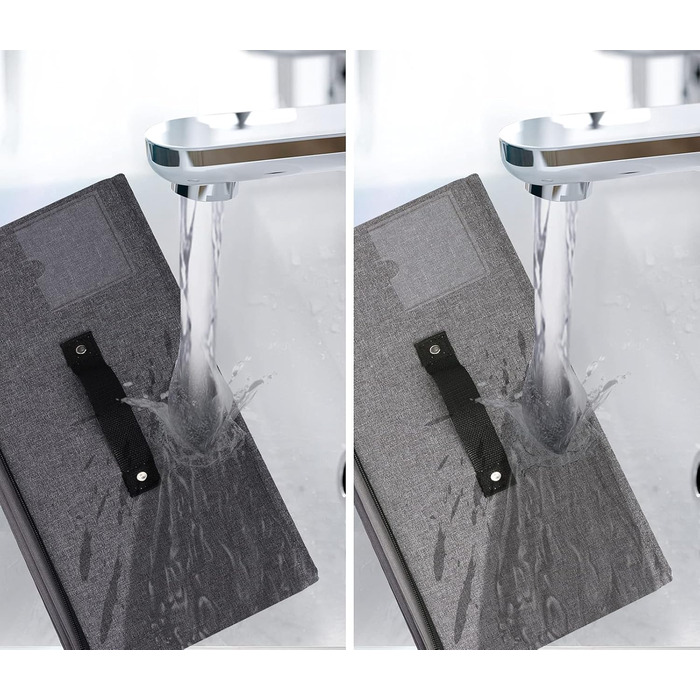 Складана коробка для зберігання під ліжком з ручкою, блискавкою, для ковдр, одягу, постільної білизни, 90×42×18 см, чорно-сіра