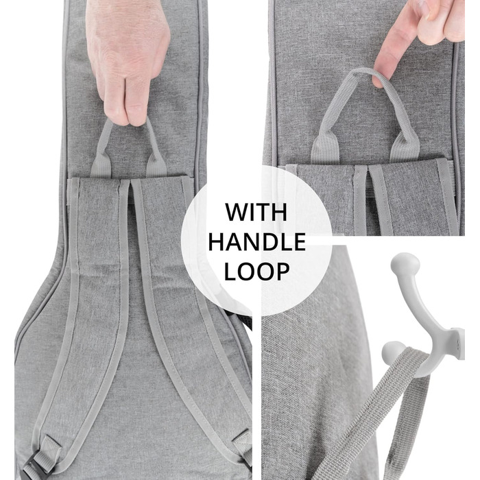 Шейман WGB-115 GY Преміум-лайн Гітарний кейс для акустичної гітари (та електрогітари) - Водовідштовхувальне та міцне покриття, регульовані ремені, сумка-органайзер