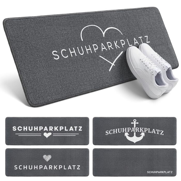 Килимок для дому та на порозі 40x60 см, стійкий до прання - оптимальний розмір для вхідних дверей. Килимок для збору бруду, привітальний килимок з написом та серцем (велике серце, 33 x 100 см, прямокутний)