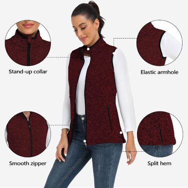 Жіноча флісова жилетка Soneven Daen Weste для бігу, походів та їзди на коні. Легка, вітрозахисна жилетка з м'якого флісу, рожевого кольору (L)