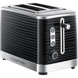 Тостер Russell Hobbs Inspire High Gloss 24371, чорний, 2 слоти