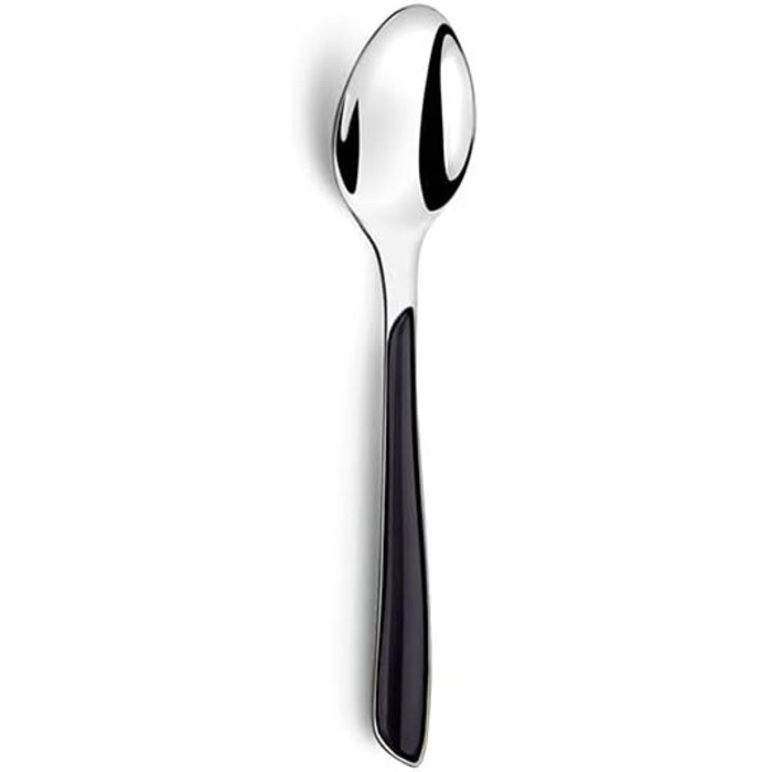Amefa ECLAT Cutlery Set Black Dinner Cutlery 24-piece for 6 people, Stainless Steel, Rust-proof, High-quality Plastic Handle Shells, Dishwasher-safe, Cutlery Set for 6 people, Camping Cutlery