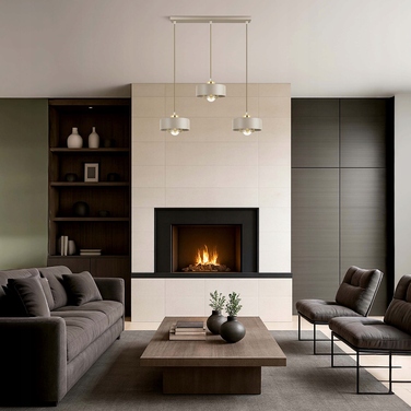 Підвісна лампа LEDLUX бежева, металева, 3xE27 із золотистими деталями