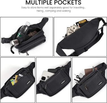 Чоловіча та жіноча бананка/поясна сумка CXWMZY, камуфляж/чорний, універсальний розмір