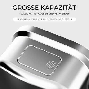 Stainless Steel Wall Mounted Soap Dispenser - 800ml, Hygienic Push Top, Rust-Resistant & Drip-Proof