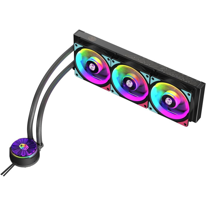 Cooler Master MasterLiquid PL Flux: Система водяного охолодження CPU з 2 x 120мм вентиляторами, білий (360, Flux)