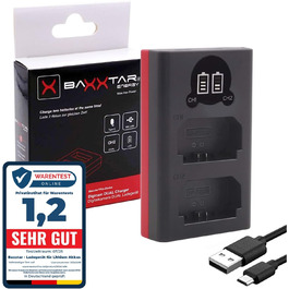 Зарядний пристрій Baxxtar NP-FZ100: міні-зарядка з двома LCD-дисплеями, живлення USB-C або Micro-USB