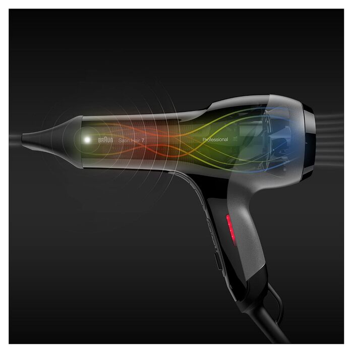 Професійний фен для волосся Braun Satin Hair 7 SensoDryer HD785 з термосенсором, іонізацією IonTec та дифузором, чорний