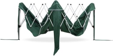 Foldable Pavilion 3x3m incl. Bag | Water-resistant, UV 50+ Protection | Pop-Up Tent, Foldable Pavilion Garden Tent, Party Tent, Capri | Click System Metal Frame (Green)
