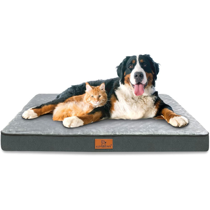 Orthopedic Dog Bed for Large Dogs, Waterproof Dog Cushion with Removable Washable Cover and Egg-Shaped Foam Filling, Breathable Dog Mat/Dog Mattress, XL (104x74x10cm)