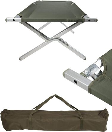 Mil-Tec Unisex - Adult Folding Bed - 1441000 Folding Bed, Black, One Size