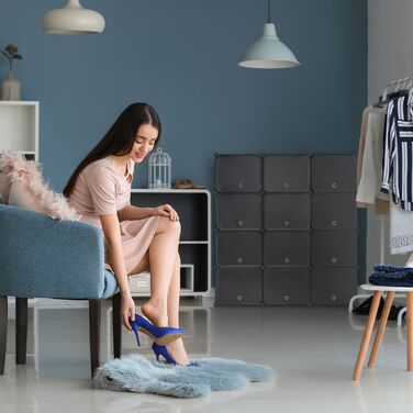 Шафа для взуття Relaxdays чорна на 24 пари