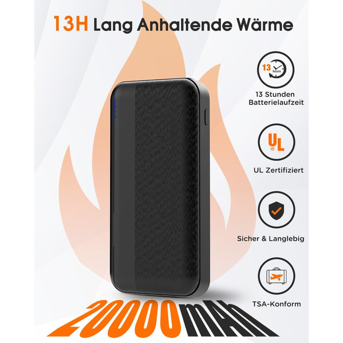 Електрична гріюча жилетка Buba Toys для чоловіків з Powerbank 20000mAh, 21 зона нагріву, 3 режими, для катання на лижах, піших прогулянок та активного відпочинку, XL, сіро-чорний колір