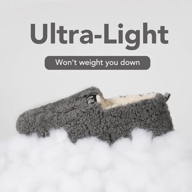 Тапочки жіночі RockDove Puff-Ease з штучного хутра, закритий задок, халатні (39 EU, світло-сірий)