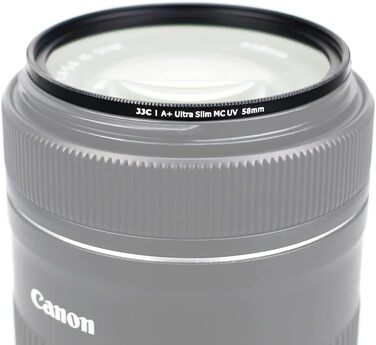 Фільтр JJC UV, 49 мм, ультратонкий, багатошарове покриття, захист від UV-променів, об'єктив для Canon Sony DSLR з різьбою 49 мм (Срібний)