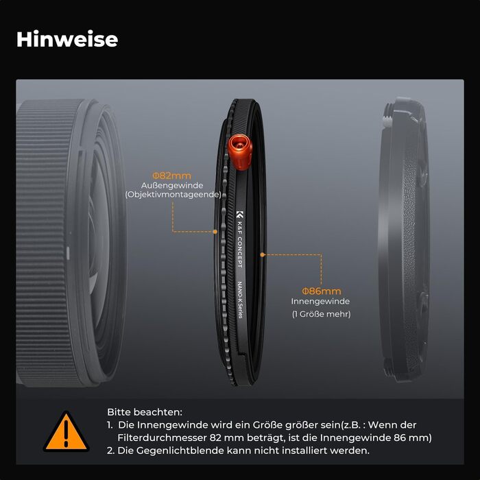 Фільтр K&F Concept 82mm 3-в-1: ND2-32, CPL, Black Mist (1/4) з багатошаровим покриттям Nano Xcel для відео та портретів