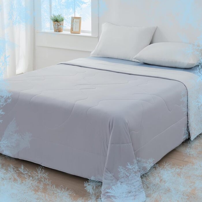 Охолоджуюча ковдра EMME Arc-Chill Q-Max 135x210 см, двостороння, літня, сіра