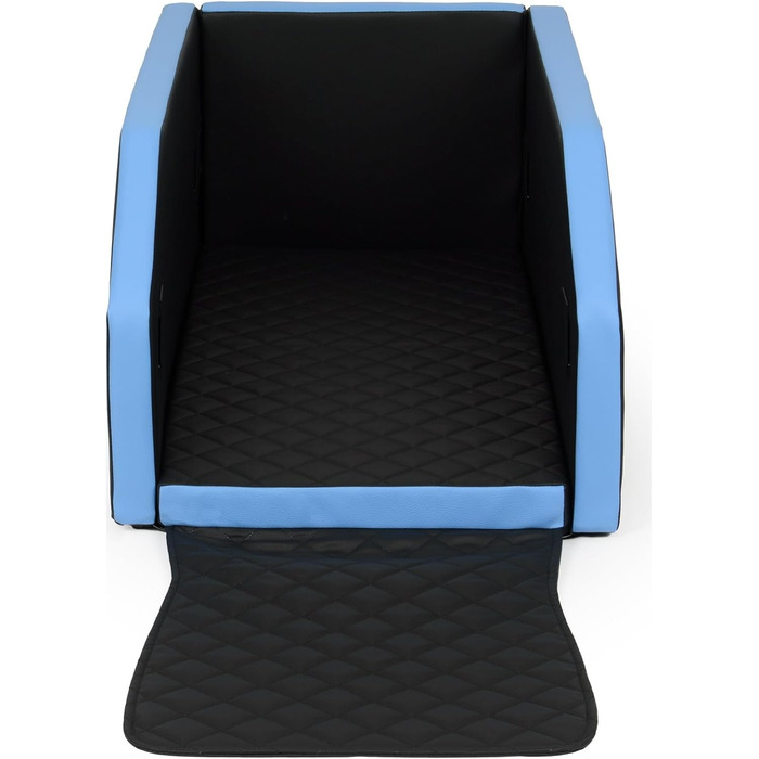 Автоматичне ліжко для собак у авто, 55x100 см (чорний, блакитний)