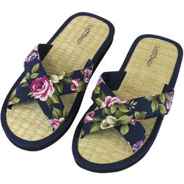 Жіночі в'єтнамки Japanwelt Zimtlatschen JUNCUS-X Flower Cross блакитні 37/38 EU: веганські сандалі з корицевою підошвою проти запаху