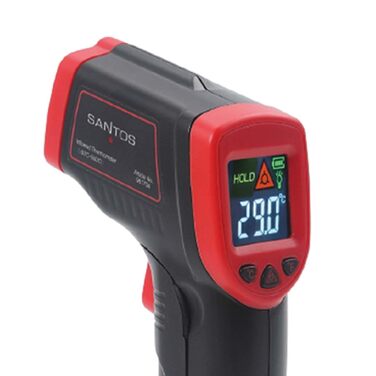 Бездротовий термометр для гриля Santos – Контроль через додаток (Android & iOS) – 100м, Dual-Sensor, до 300°C, Магнітний кріплення, Інфрачервоний термометр