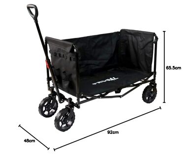 Фросал Візок для собак Бруно, чорний, складний | Транспортний візок для собак з легким доступом