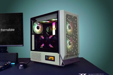 Корпус Thermaltake Ceres 300 TG ARGB Snow Mid-Tower ATX/E-ATX, 3x140мм вентилятори, загартоване скло, підтримка 360мм радіатора, Matcha Green