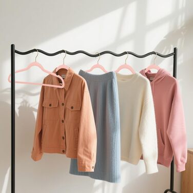 Набір з 22 велюрових плечиків для одягу Stormix, преміум-якість, для дорослих, антиковзаючі, ультратонкі, для сорочок та костюмів, рожеві гачки