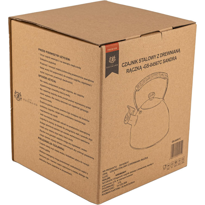 Індивідуальний чайник з нержавіючої сталі 2.5L з автоматичним свистком для індукційних, газових та електричних плит