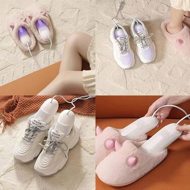 Електричний сушар для взуття USB з УФ-лампою, антибактеріальний, для взуття, рукавичок, шкарпеток, лижних черевиків (білий/фіолетовий)