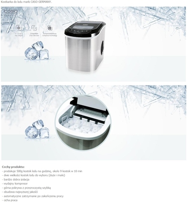 Льодогенератор CASO Germany IceMaster PRO, сріблястий/сірий, 90 Вт