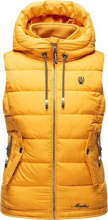 Жіноча легка перехідна жилетка MARIKOO з капюшоном, стеганий жилет, колір жовтий, розмір XS-3XL