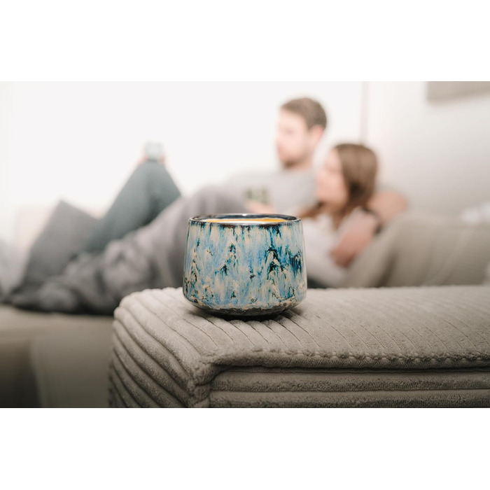 Набір чашок для еспресо Pheniox Tibet Mini | 5 шт. | 100 мл | Без ручки | Кераміка, 4 чашки 180 мл (блакитні)