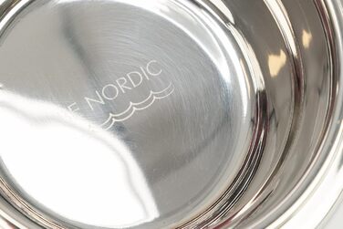 Набір мисок для собак TRIXIE Nordic, 900 мл, білий, з нержавіючої сталі та MDF, для великих собак, діаметр 17 см, міцний, можна мити в посудомийній машині