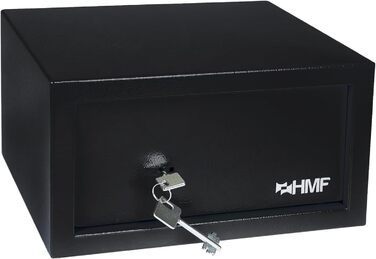 Сейф для меблів HMF 49200-11 з ключем | Сейф для дому (31 x 17 x 19 см, Чорний)