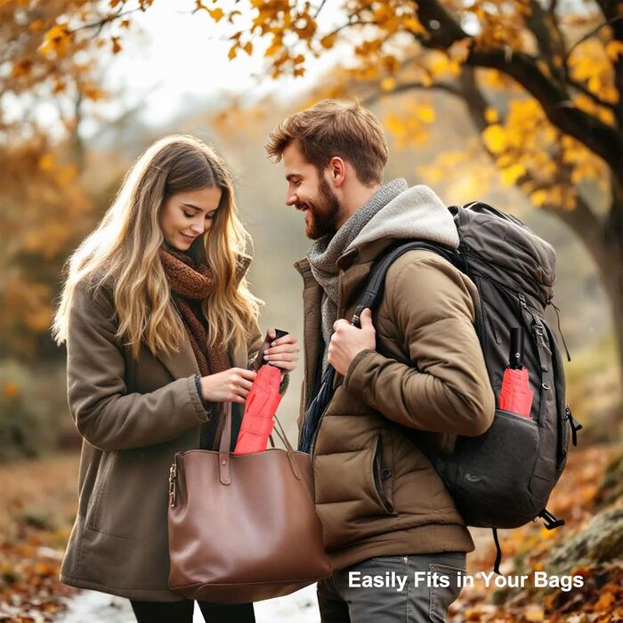 Дощовик SoulRain Reise - компактний, вітростійкий, для подорожей та авто (червоний)