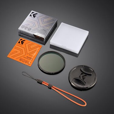Фільтр UV K&F Concept 58mm з кришкою для об'єктива, серветкою для очищення, захисним фільтром з 18-шаровим нанопокриттям (Nano Klear)