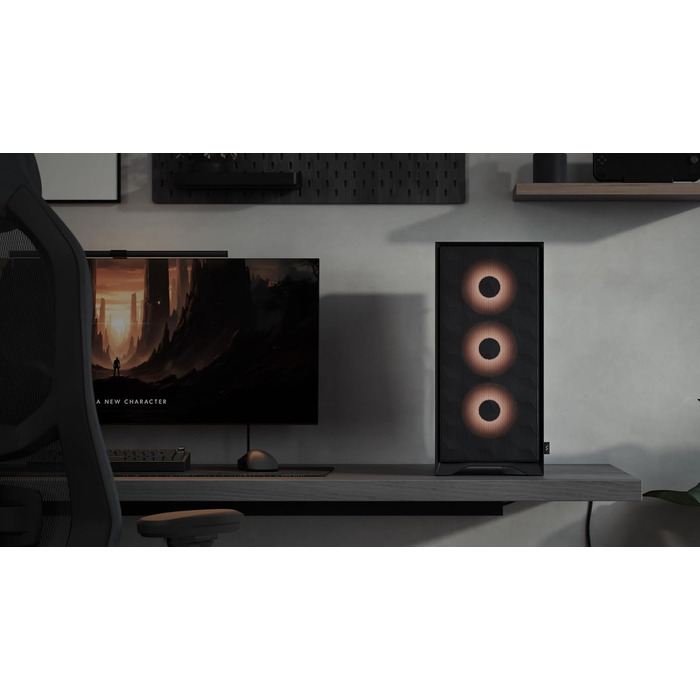 Корпус для ПК Fractal Design Pop Air 2 Black Mesh ATX, 3x 120 мм вентилятори, загартоване скло, RGB, чорний