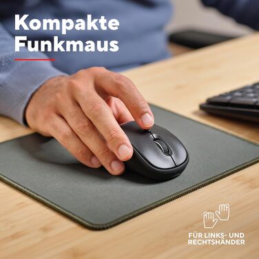 Бездротовий комплект клавіатури та миші Trust Ymo II з QWERTY (німецький), плоскі клавіші, захист від бризок, миша на 800-1600 DPI, USB-приймач, для ПК, комп'ютера, ноутбука, Mac