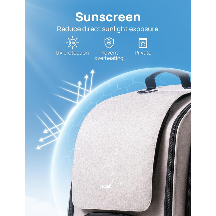 Плед-рюкзак для кота Pecute з сіткою, дихаючий та легкий, 42x32x26 см, хакі