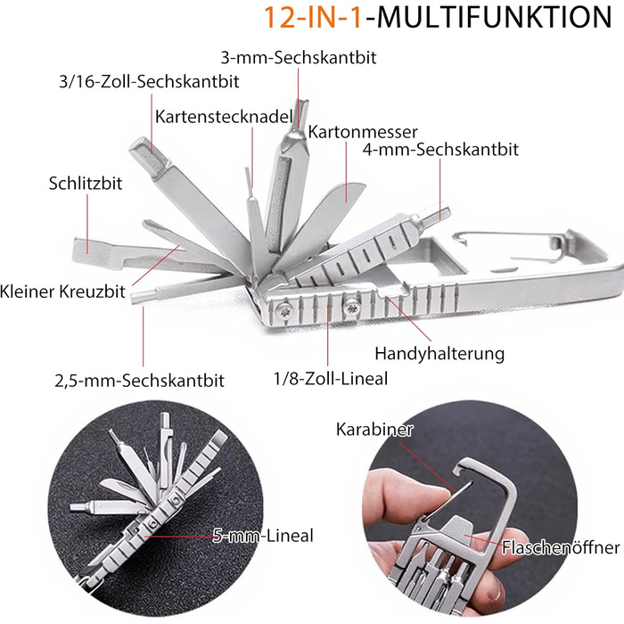 Мультитул 12-в-1 Klein Tools: мультиінструмент, мультифункціональний ніж, мультитул для виживання, ключ-брелок, подарунок для чоловіків