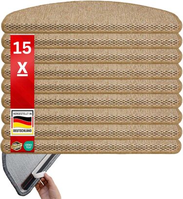 Ступінчасті килимки ETM Original: Набір 15 шт. (20 кольорів, 20 моделей) 65x23,5 см, Колір: Калькута