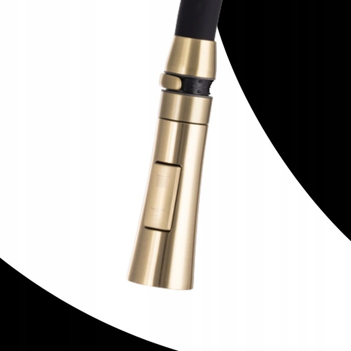 Кухонний змішувач NEXO з гнучким виливом, колір BRUSHED GOLD (матове золото), стілевий