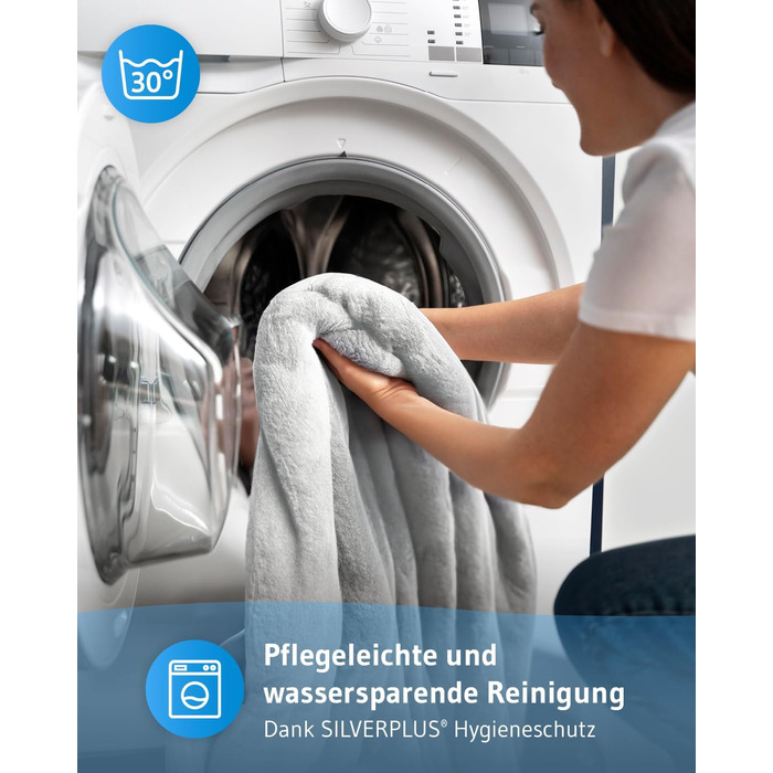 М'яка ковдра KAMI 150x200 см з кишенею для телефону та захистом від бруду - тепла плед для вітальні, дивану, ліжка (світло-сіра)